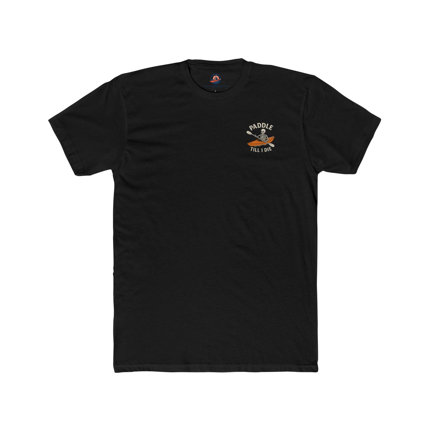 Paddle Till I Die Skeleton Kayak Tee – Unisex Cotton T-Shirt