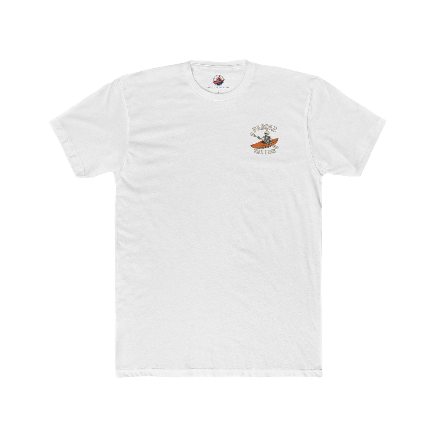 Paddle Till I Die Skeleton Kayak Tee – Unisex Cotton T-Shirt