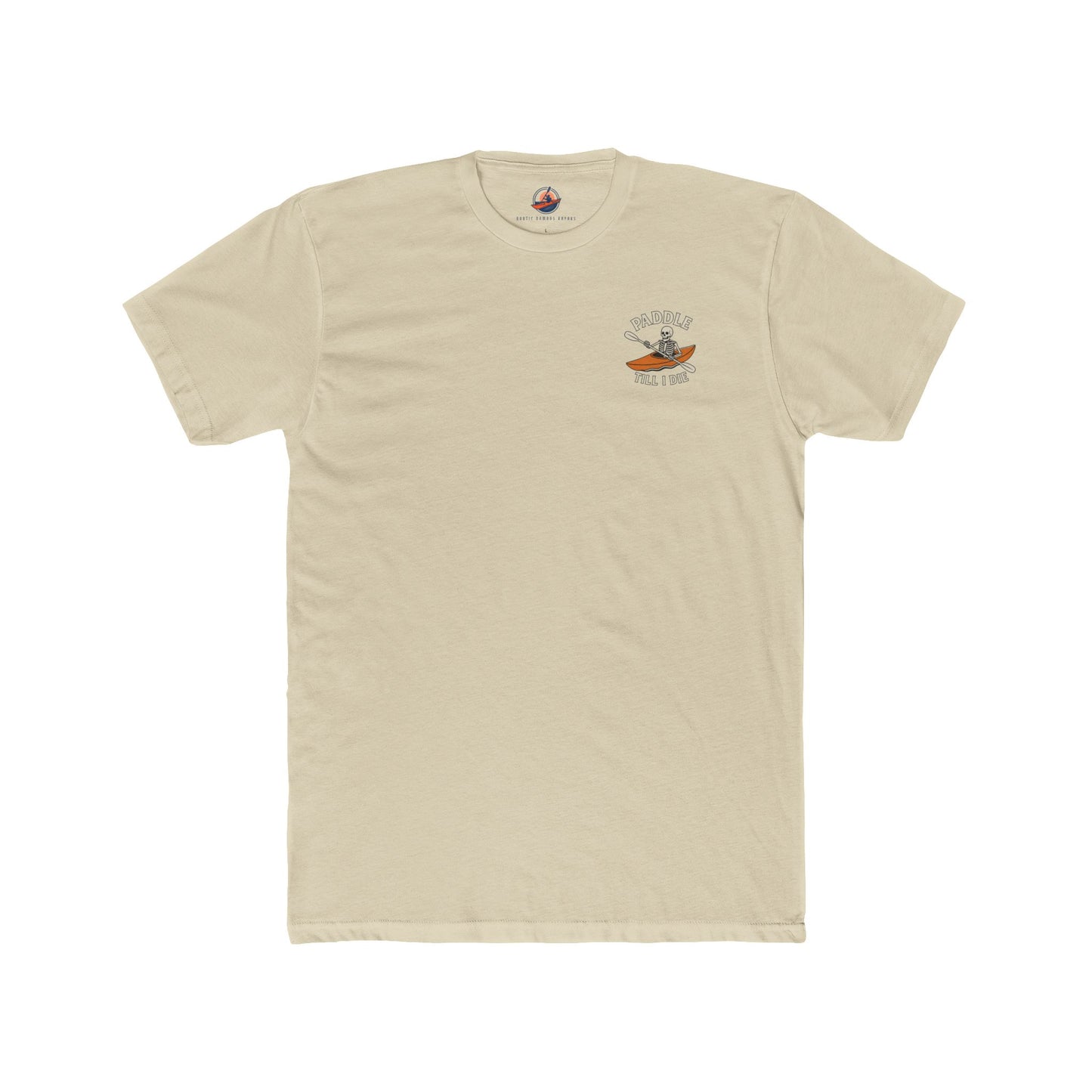 Paddle Till I Die Skeleton Kayak Tee – Unisex Cotton T-Shirt